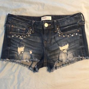 Express Studded Jean Shorts